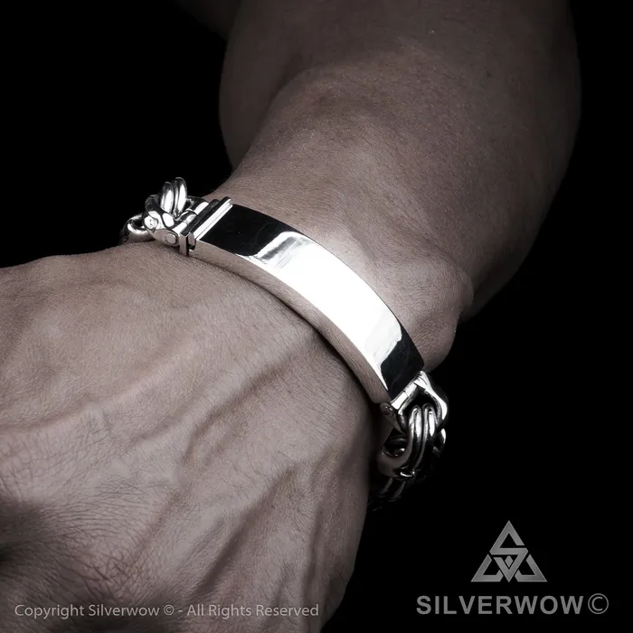 Mexican Garibaldi Link ID Bracelet silverwow Bracelets