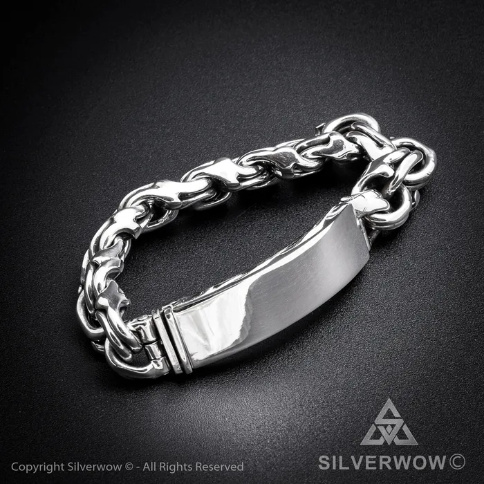 Mexican Garibaldi Link ID Bracelet silverwow Bracelets