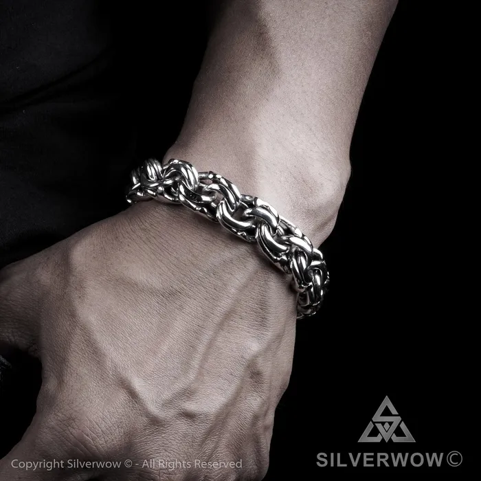 Mexican Garibaldi Link ID Bracelet silverwow Bracelets