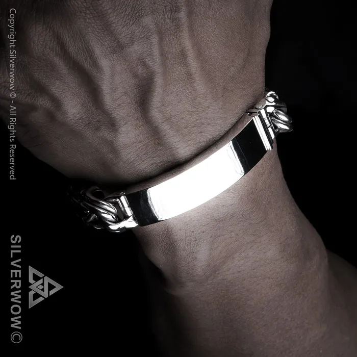 Mexican Garibaldi Link ID Bracelet silverwow Bracelets