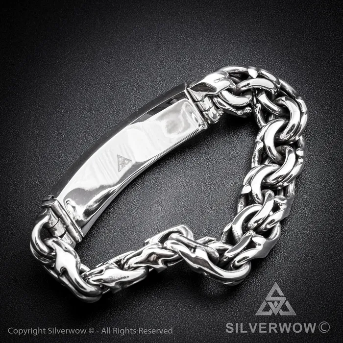 Mexican Garibaldi Link ID Bracelet silverwow Bracelets