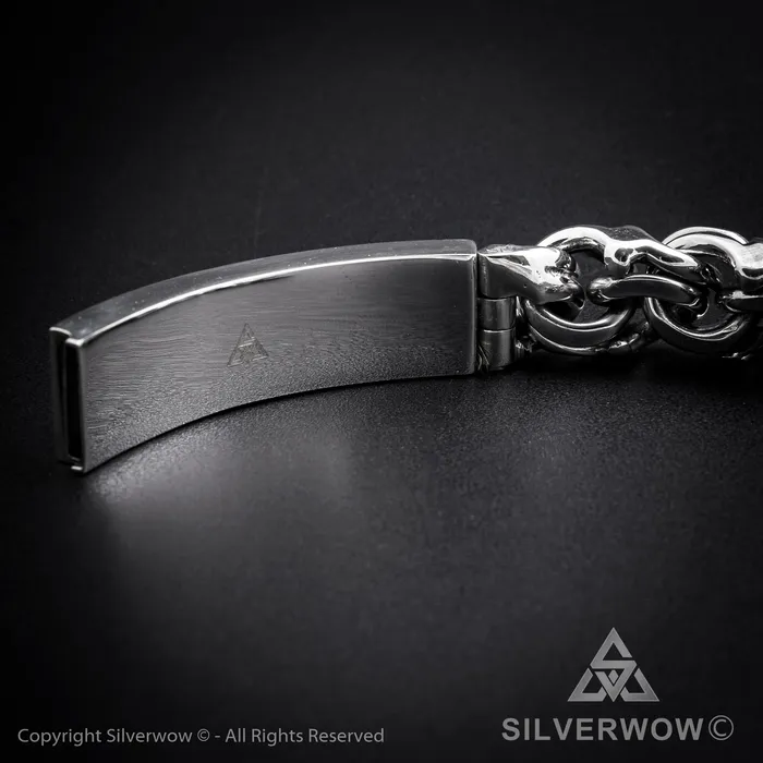 Mexican Garibaldi Link ID Bracelet silverwow Bracelets