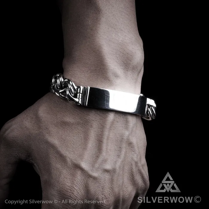 Mexican Garibaldi Link ID Bracelet silverwow Bracelets