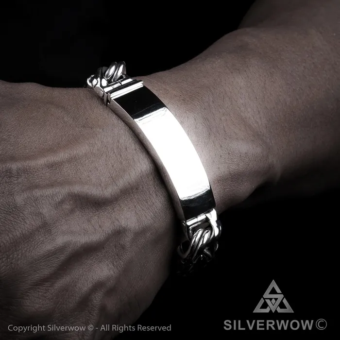 Mexican Garibaldi Link ID Bracelet silverwow Bracelets