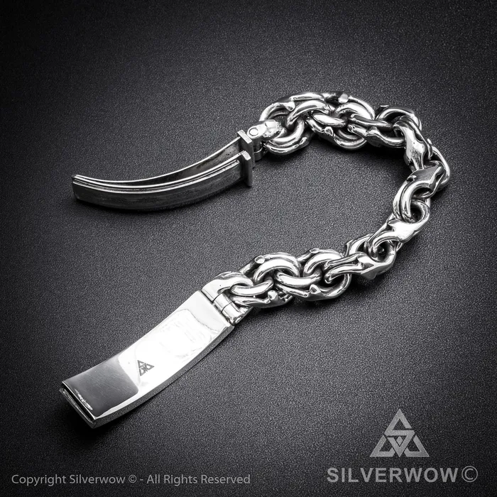 Mexican Garibaldi Link ID Bracelet silverwow Bracelets