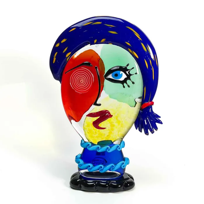 Murano glass Woman Head Tribute to Picasso Vetreria Badioli Earrings