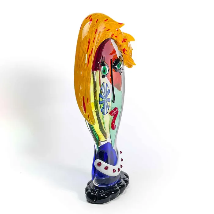 Murano glass Woman Head Tribute to Picasso Vetreria Badioli Earrings