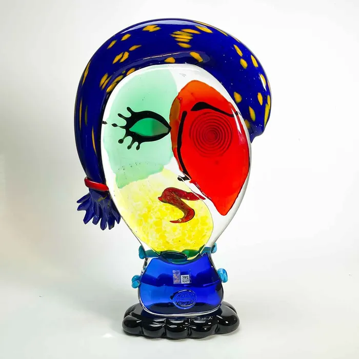 Murano glass Woman Head Tribute to Picasso Vetreria Badioli Earrings