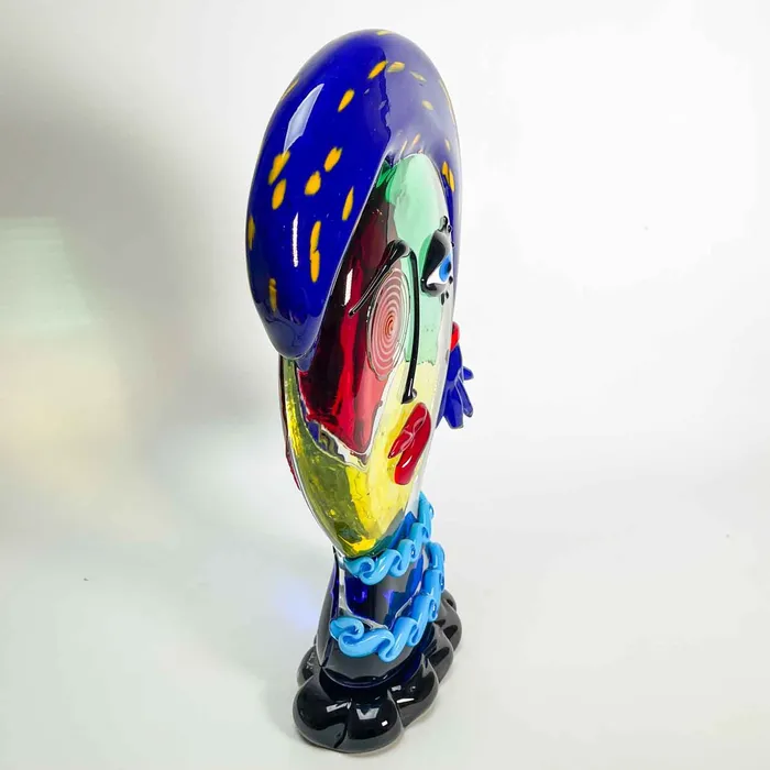 Murano glass Woman Head Tribute to Picasso Vetreria Badioli Earrings