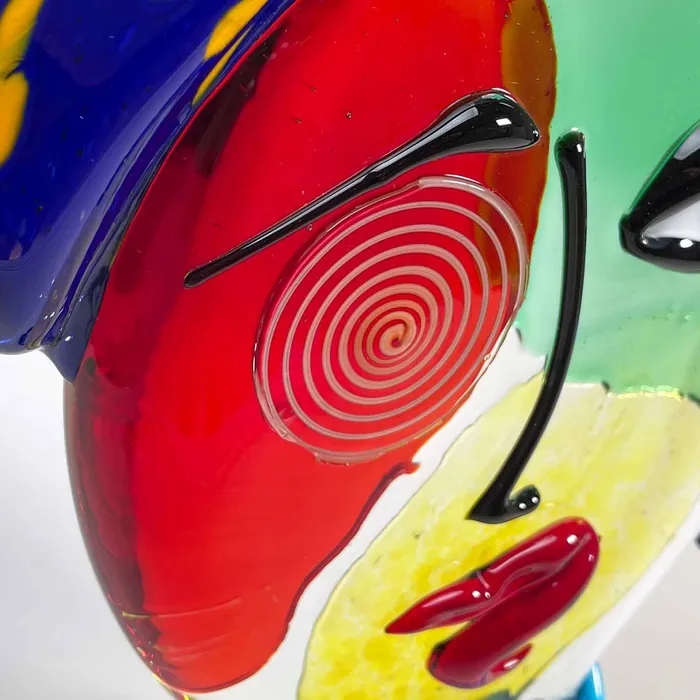 Murano glass Woman Head Tribute to Picasso Vetreria Badioli Earrings