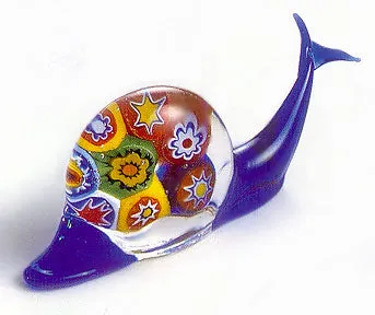 MuranoVItrum Earrings Millefiori snail
