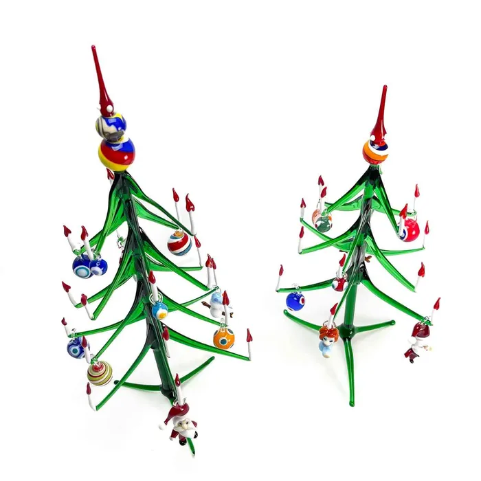 MuranoVItrum Murano Glass Christmas Tree Necklaces