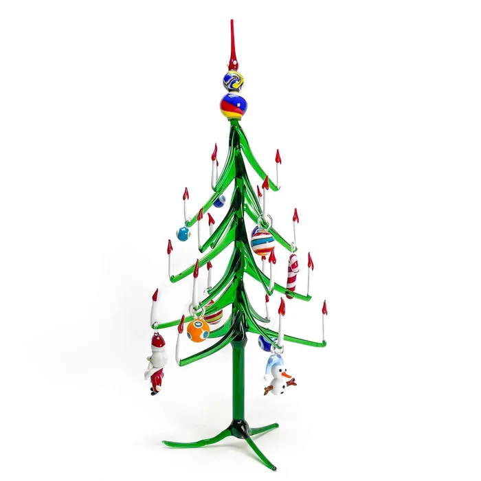 MuranoVItrum Murano Glass Christmas Tree Necklaces