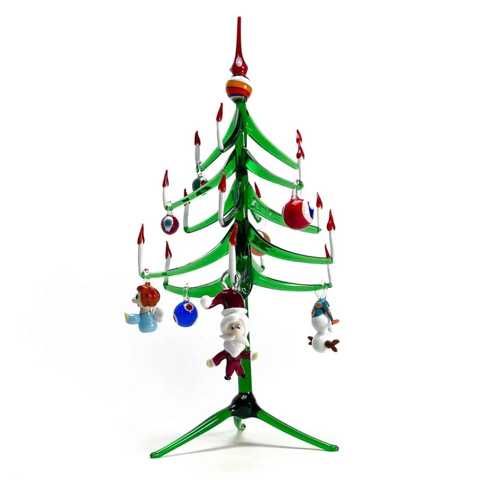 MuranoVItrum Murano Glass Christmas Tree Necklaces