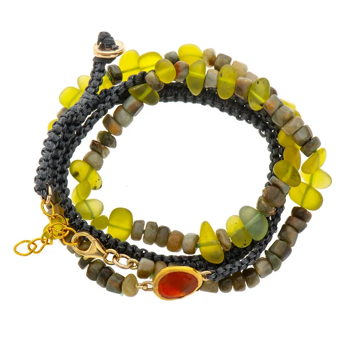 Nava Zahavi Yellow Gold Serpentine and Carnelian Bracelet Nava Zahavi Bracelets Nava Zahavi Yellow Gold Serpentine and Carnelian Bracelet Nava Zahavi Bracelets