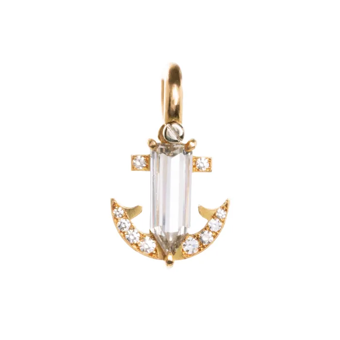 Necklaces Bell Bird Diamond Anchor Pendant Necklace Bell Bird In House