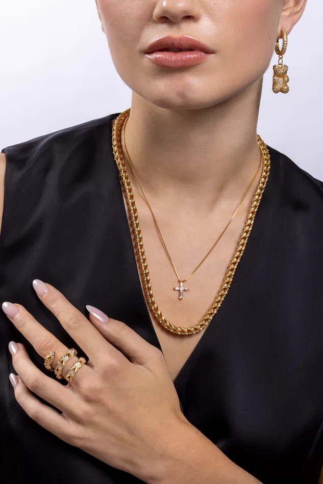 Necklaces Crystal Cross Crystal Haze Jewelry