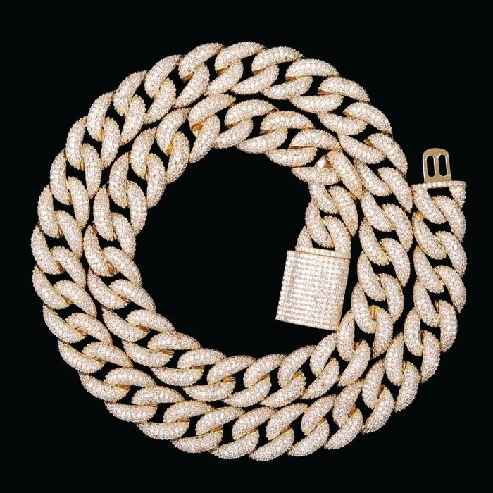 Necklaces CUBAN LINK 15MM Miami Drip Cuban Link Iced Out Diamond Necklace Chain Necklaces CUBAN LINK 15MM Miami Drip Cuban Link Iced Out Diamond Necklace Chain