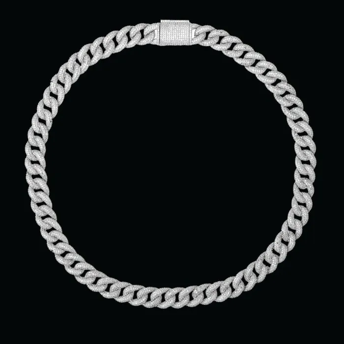 Necklaces CUBAN LINK 15MM Miami Drip Cuban Link Iced Out Diamond Necklace Chain