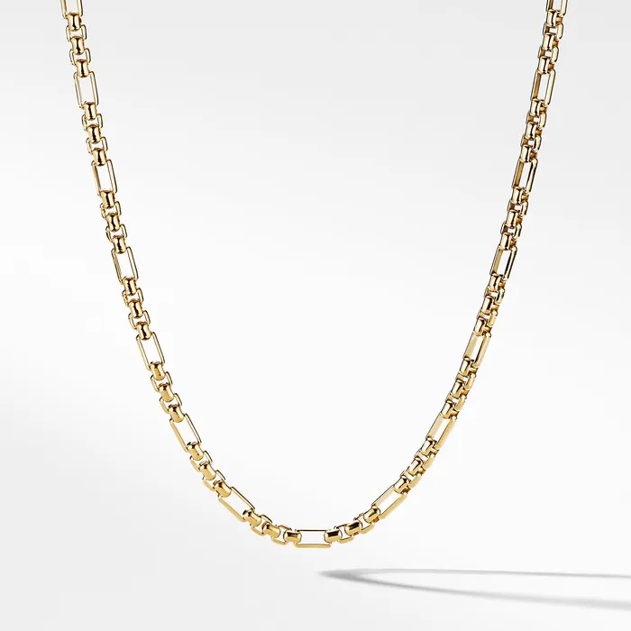 Necklaces David Yurman Open Station Box Chain Necklace in 18K Yellow Gold 3mm Necklaces David Yurman Open Station Box Chain Necklace in 18K Yellow Gold 3mm