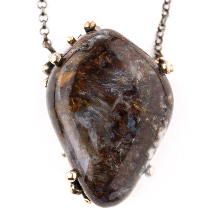 Necklaces Giardinoblu Pietersite Necklace Unique Piece