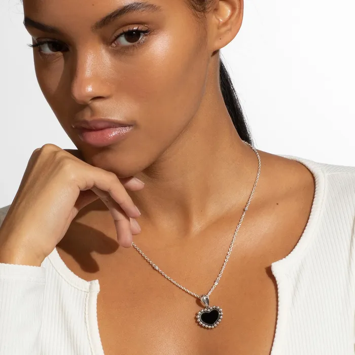 Necklaces LAGOS Maya Onyx Heart Necklace