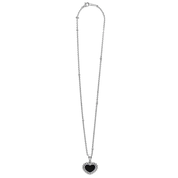 Necklaces LAGOS Maya Onyx Heart Necklace