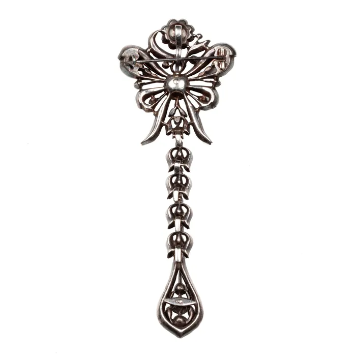 Necklaces Late 18th Century Rock Crystal Pendeloque Pendant Bell Bird Antiques