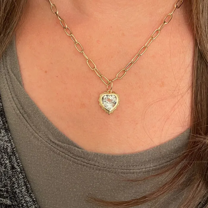 Necklaces Medium 14K Gold Cushion Link Necklace NicoleHD Jewelry