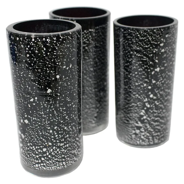 Necklaces MuranoVItrum Black drinking Murano Glasses Starry night