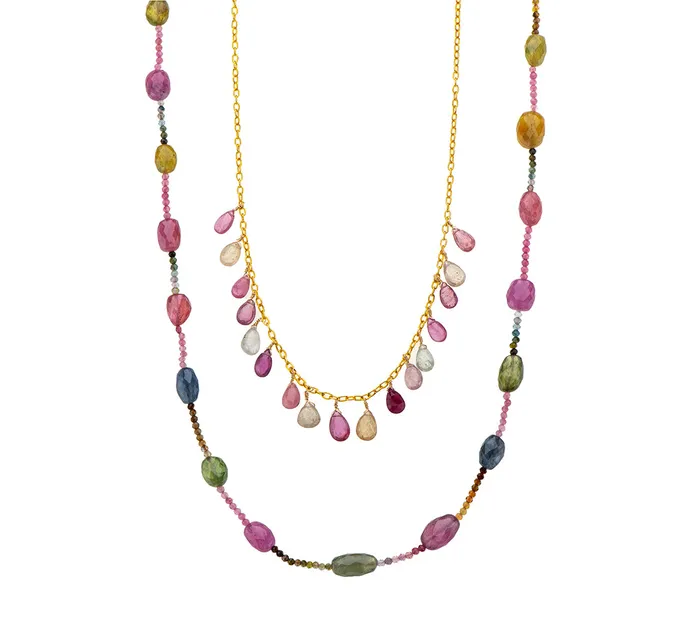 Necklaces Nava Zahavi Multi Color Tourmaline Necklace Nava Zahavi