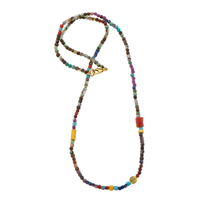 Necklaces Nava Zahavi Nava Zahavi Yellow Gold Mixed Gems Necklace