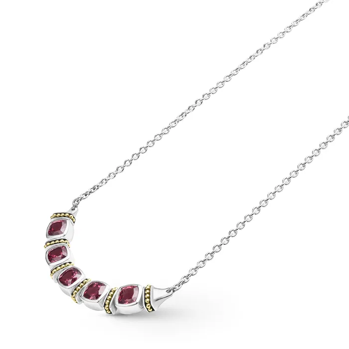Necklaces Rittenhouse Rhodolite Garnet Five Station Necklace LAGOS