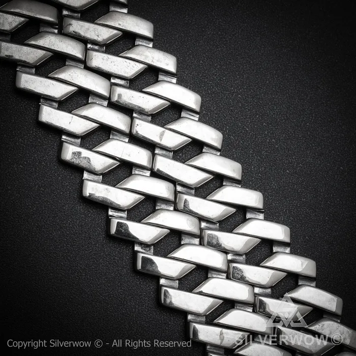 Necklaces silverwow Zig Zag Curb Necklace 15mm Wide