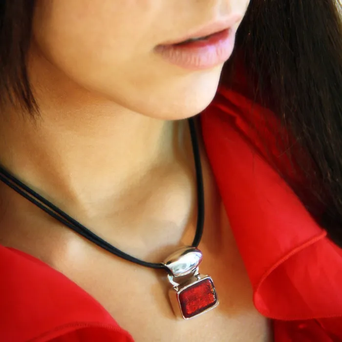 Necklaces Sommerso Rectangular Pendant Nanni Gabriella