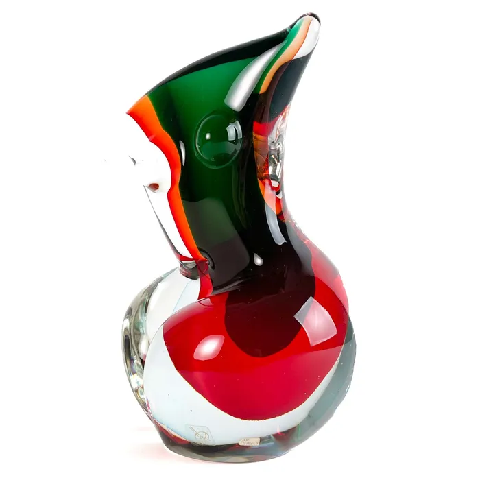 Necklaces Torso Sbruffi Red and Green Murano Glass Don Romano Necklaces Torso Sbruffi Red and Green Murano Glass Don Romano