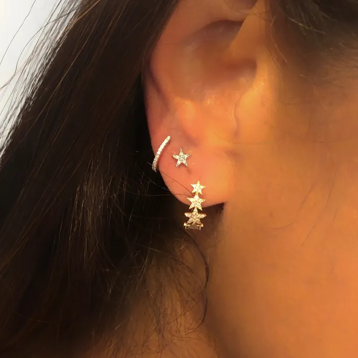 NicoleHD Jewelry Earrings Diamond Mini Star Earring
