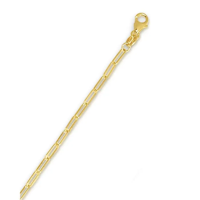 NicoleHD Jewelry Small 14k Gold Paper Clip Chain Necklace Necklaces