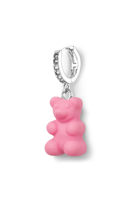 Nostalgia bear hoop Elle Woods Silver plated Crystal Haze Jewelry Earrings