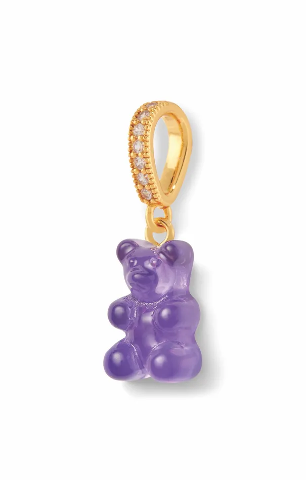 Nostalgia bear Pave Connector Plum Crystal Haze Jewelry Rings