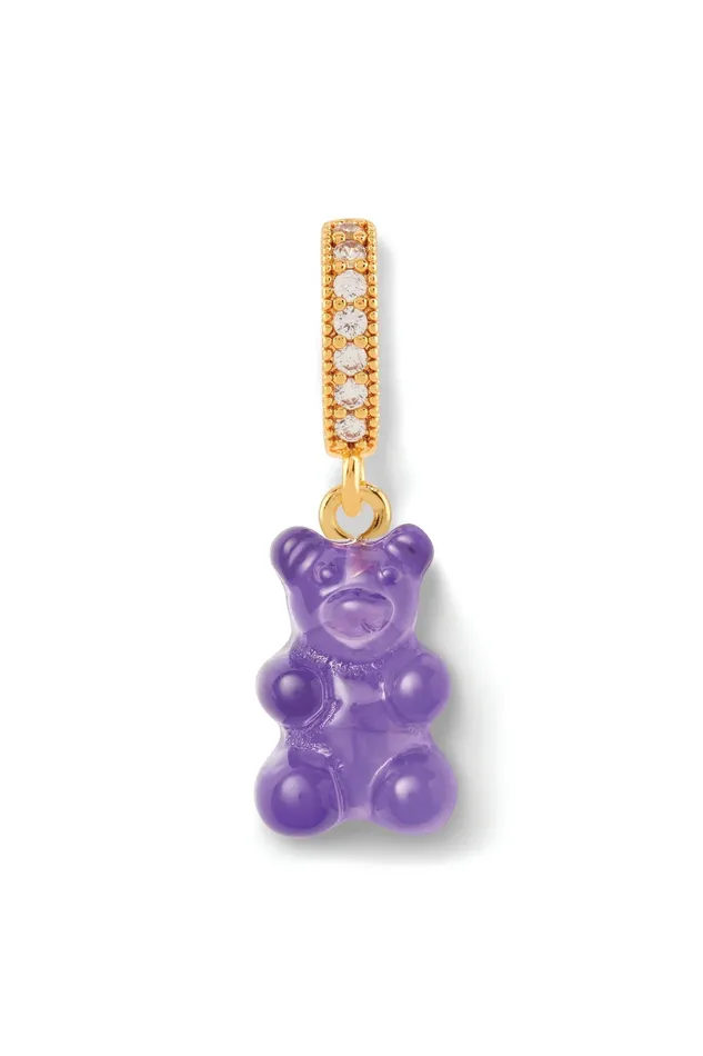 Nostalgia bear Pave Connector Plum Crystal Haze Jewelry Rings