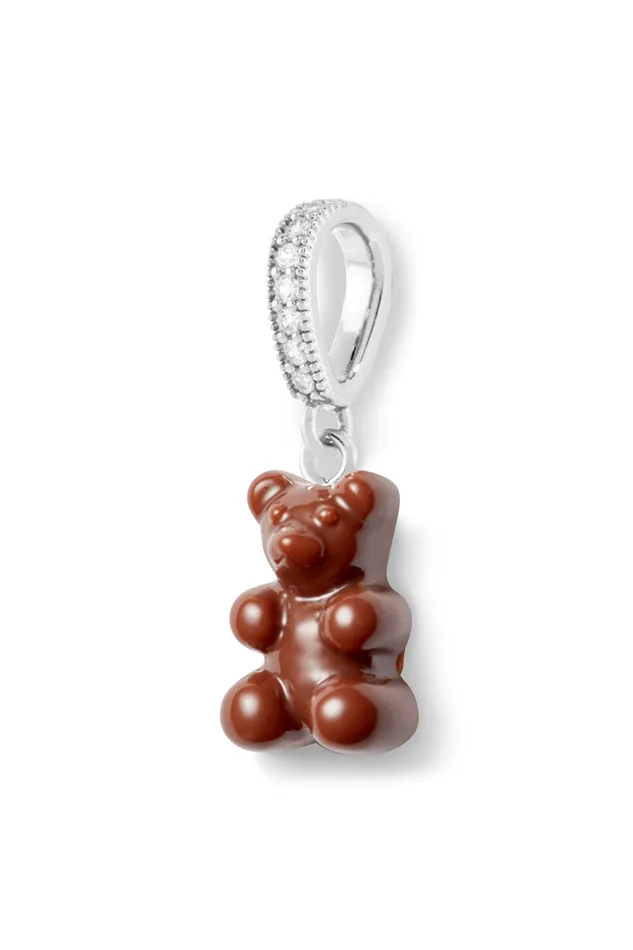Nostalgia bear Pave connector Silver plated Chocolate Crystal Haze Jewelry Rings Nostalgia bear Pave connector Silver plated Chocolate Crystal Haze Jewelry Rings