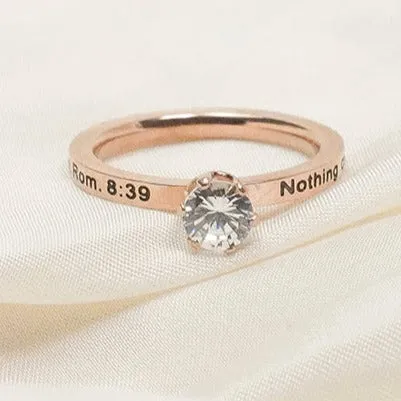 Nothing Can Separate Me Solitaire Ring Forever Truth Rings
