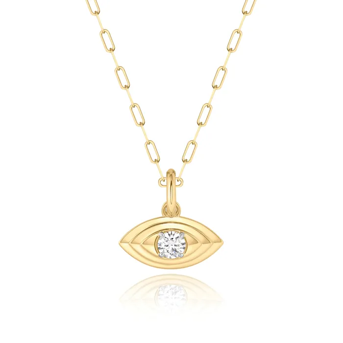 Phillips House Necklaces Round Diamond Evil Eye Layered Necklace