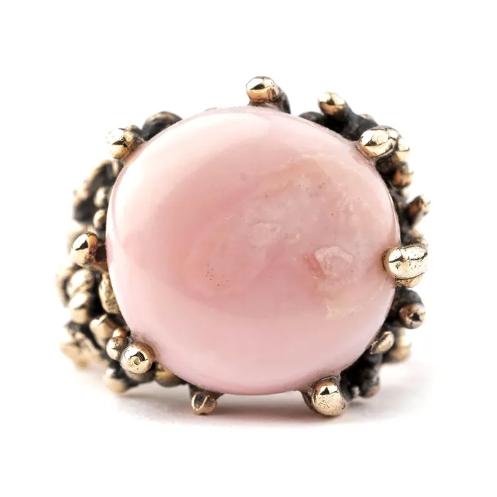Pink Opal Ring One of a Kind Giardinoblu Rings