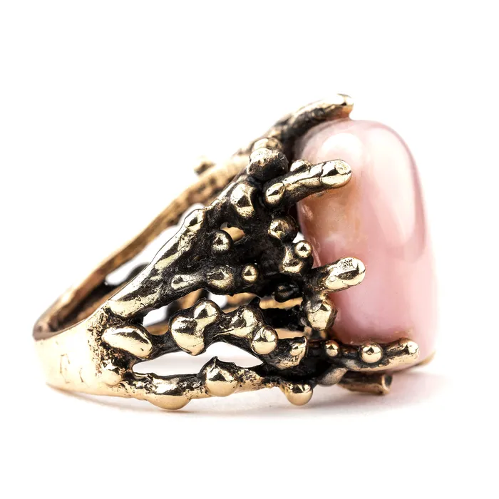 Pink Opal Ring One of a Kind Giardinoblu Rings