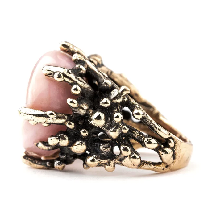 Pink Opal Ring One of a Kind Giardinoblu Rings