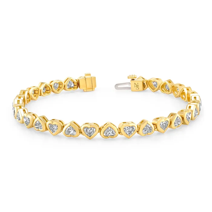 Polachecks Collection Bracelets Heart Shape Bezel Set Diamond Tennis Bracelet 748tw Polachecks Collection Bracelets Heart Shape Bezel Set Diamond Tennis Bracelet 748tw