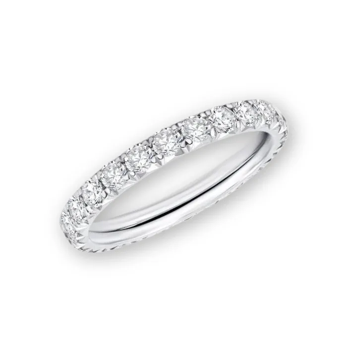 Polachecks Collection Prong Set Round Brilliant Cut Diamond Eternity Band 152tw Rings
