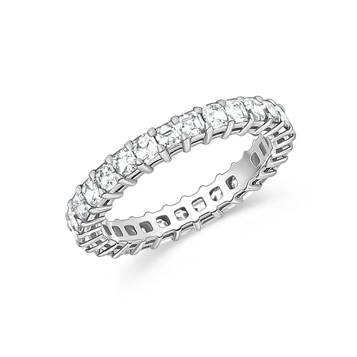 Polachecks Collection Rings Asscher Cut Diamond Eternity Band 194tw
